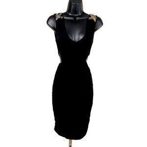 Vintage Arden B women's dress XS  very sexy black/silver dressy cocktail party